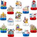 French Table Decor, 15pcs France Themed Party Centerpieces, Htabiol Paris Table Decorations, French Party Decor for Table, For Paris Party, France Birthday, Bastille Day, Eiffel Tower Decorations