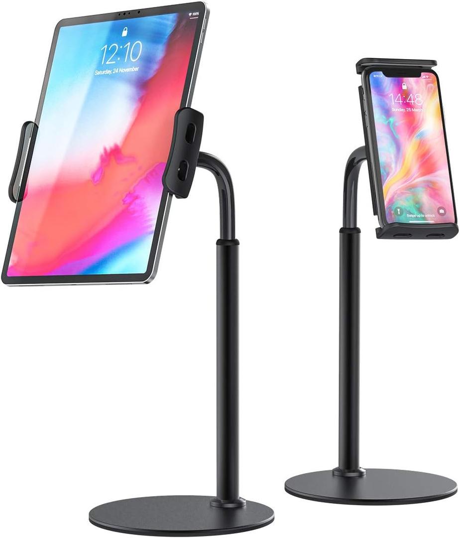 Bendable Tablet Holder for Desk, Compatible with iPad Pro 10.5 Air Mini, Switch, Galaxy Tabs, Kindles, Phones All 4.7-10.5" Devices