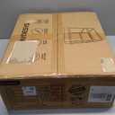 Counter Height Bar Stools Set of 2, 24" Barstools for Kitchen Countertop, Faux Leather Counter Stools with Thick Square Seats & Sturdy Metal Base, Simple Assembly, Black