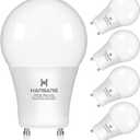hansang GU24 LED Light Bulb 9W Equivalent 100W, Two Prong Light Bulb A19 Shape 4000K Natural White, GU24 Twist Lock Base 2 pin led Bulb, 900 Lumens Non-Dimmable for CFL Replacement, 4 Pack