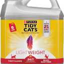Purina Tidy Cats LightWeight, Low Dust, Clumping Cat Litter Odor Control 24/7 Performance Multi Cat Litter - 6 lb. Jug