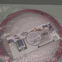 COOK WITH COLOR Mixing Bowls with Lids - 12 Piece Plastic Nesting Bowls Set includes 6 Prep Bowls and 6 Lids, Non Slip Bottom and Embossed Design - Microwave Safe (Rose)