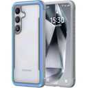 RAPTIC Shield Crystal Case for Samsung Galaxy S24, [13FT Mil-Grade Drop Protection], [Not Yellowing Tech], Durable Anodized Shockproof Aluminum Frame Slim Samsung S24 Case, Iridescent