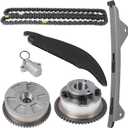 Timing Chain Kit with VVT Camshaft Sprocket for 2017-2022 Hyundai Elantra Kona Veloster, for Kia Forte Forte5 Soul Seltos 2.0L Engine Timing Kit, 243502E700 243702E020, OE Standards Timing Parts