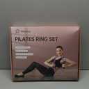 Pilates Equipment Kit for Home Workout, Pilates Ring and Ball Set for Women, 14'' Magic Circle Essentials Accessories Kit, Wrist Weights, Resistance Bands, Yoga Strap, Socks, Bag (Green)