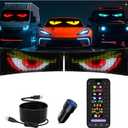 Multifunctional Bright 2PCS Devil Eyes for Cars Windshield - 19x5in [Upgraded Chip 100% Synchronized] Programmable Flexible LED Matrix Display - Custom Text Car Window Sign for Auto SUVs Trucks