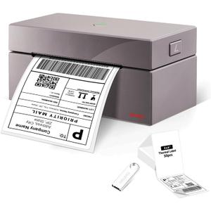 ORGBRO Z1 Thermal Shipping Label Printer, 4x6 Label Printer for Small Business, High Speed for Commercial Grade Shipping Packages, Support Windows, Mac, Chrome and Linux (USB Only) (Lilac Gray)
