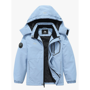 Boy's Waterproof Ski Jacket kids Winter Snow Coat| Fleece Snowboarding Jackets with Detachable Hood, Size 13-14