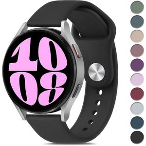 Meliya Bands Compatible with Samsung Galaxy Watch 6 40mm 44mm / Watch 6 Classic Band 43mm 47mm, 20mm Soft Silicone Sport Replacement Strap for Galaxy Watch 6 Band Women Men