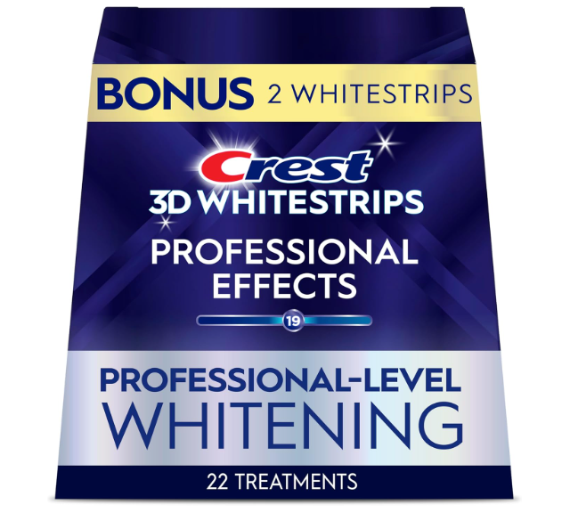 Crest 3D Whitestrips Professional Effects – Teeth Whitening Kit, 22 Treatments (20 + 2 Bonus), Each with 1 Upper/1Lower, 44 Strips – Crest 3DWhite Teeth Whitening Strips