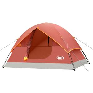 unp 6 Person 4 Season Dome Tent, Easy to Set Up for Camping & Hiking, Lightweight & Portable, Green (Red)