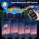 Pool Light, Rechargeable Smart Magnetic Underwater Floating Lights with Remote Control & APP, 4000mAh 300+ Dimmable IP68 Waterproof Light for Above/In Ground Swimming Pools, Ponds, Bathtubs, Party