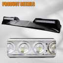 Running Lights Compatible With 2009-2014 Ford F-150 Universal Front Top Roof Mounted Driving Fog Light Lamps With Switch And Wiring Harness, Black Frame Clear Lens