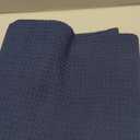 Organic Cotton Twin Size Blanket - 100% GOTS Certified Cotton Waffle Weave Twin XL Blanket - Navy, Soft, Breathable, Lightweight for Adults, Teens & Toddlers - 68"x92" (Blue - Twin/Twin XL)