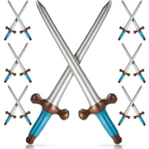 Outus 12 Pcs Inflatable Swords Blow up Swords Prince Party Favors for Theme Birthday Swimming Pool Viking Party Decorations Cosplay Halloween Costume Accessories Stage Props, 24 Inch (Blue)