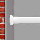 Tension Curtain Rod 123-161 Inch Premium Curtain Tension Rods, No Drilling, No-Fall Down, Adjustable Tension Rod, Spring Tension Rods, Adjustable Tension Curtain Rod For Heavy Duty Curtains