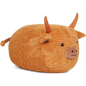 Wepop Giant Highland Cow Stuffed Animal 20 in - Fluffy Highland Cow Plush, Adorable Cattle Stuffed Animal Plushie Pillows Gifts for Kids and Adults