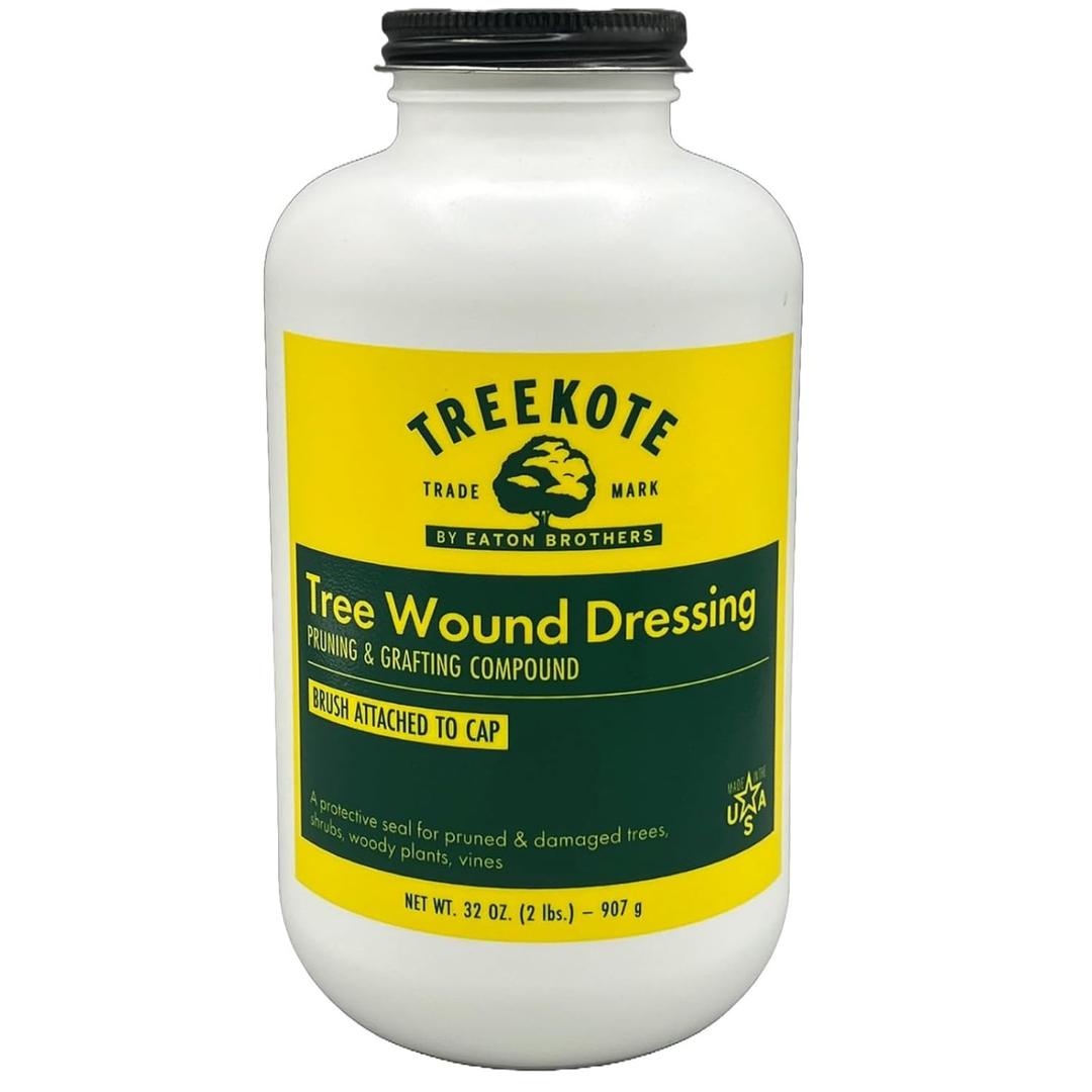Treekote Wound Dressing Brushtop 32 OZ Brushtop for Trees and Shrubs - Healing Paste and Tree Wound Sealer - Pruning Sealer, Grafting Compound - Made in the USA