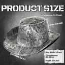 Silver Cowboy Hat Cowgirl Hat Costume Funny Hats Cosplay for Party (Silver)