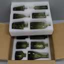 12pcs Glass Bud Vase Set, Small Green Flower Vases for Centerpieces in Bulk, Mini Vintage Vase for Wedding, Home,Table Decoration