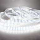 16.4Ft Super Bright Triple Row LED Strip Lights, Daylight White 6000K DC12V 1800LEDs Dimmable Flexible Truck LED Tape Lights, Outdoor Waterproof IP67 Wheel Light Strips