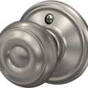 Schlage F10 GEO 619 Georgian Door Knob, Hall & Closet Passage Lock, Satin Nickel