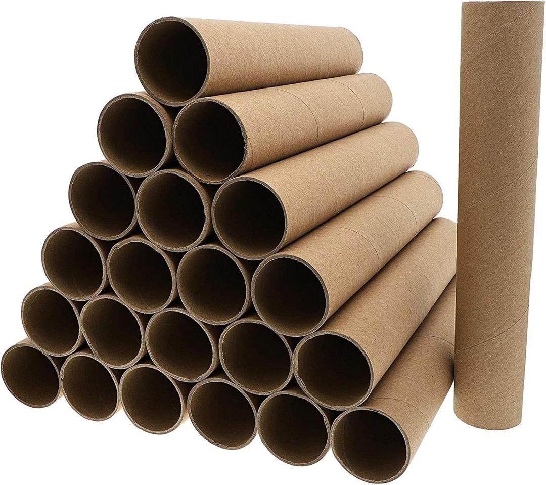 Bright Creations Brown Cardboard Tubes - Paper Towel Rolls for Crafts & DIY Projects - Classroom Art Supplies & Paper Tubes for Crafts - 24-Pack, 1.75 In x 8 In