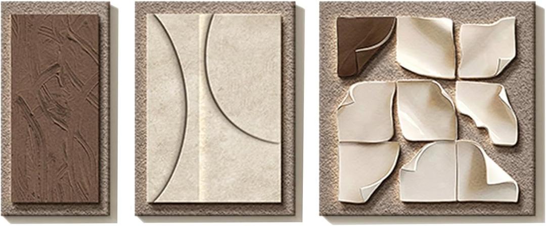 YFZNWHX 3 Pieces Sandstone Modern Wall Decor, Abstract Geometric Simple Line Wall Art Home Decor For Bedroom Bathroom Living Room, Ready To Hang (Color : A, Size : 30X60CM+40X60CM+60X60CM) (23.6L" x 11.8W") YFZNWHX 3 Pieces Sandstone Modern Wall Decor, Abstract Geometric Simple Line Wall Art Home Decor For Bedroom Bathroom Living Room, Ready To Hang (Color : A, Size : 30X60CM+40X60CM+60X60CM) (23.6L" x 11.8W")