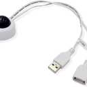 DC 5V 2A PIR Motion Activated Mini Body Sensor Switch with USB Interface Cable for LED Strip Light (Without Light Sensor, White)