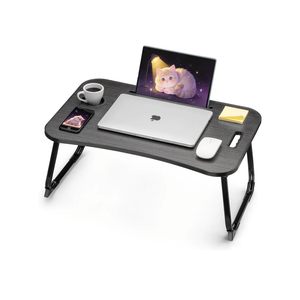 Ruxury Folding Lap Desk Bed Desk Laptop Table Tray, Breakfast Serving Tray, Portable & Lightweight Mini Table for Sofa Couch Floor - Black