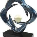 Modern Home Decor Abstract Decorative Sculpture Decorations for Living Room Dining Room Office, Resin Art Statues Coffee Table Bookshelf Decor Accents (Blue)