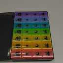 Extra Large Weekly Pill Organizer 4 Times a Day, Fullicon XXL Large Pill Box, 7 Day Medicine Organizer, Black Pill case for Vitamin/Fish Oil/Supplements 