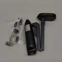 Electric Milk Frother Handheld: coffee frother rechargeable 3 in 1 - LED Display, Wireless Charging - 3 Speeds, Stainless Steel Whisk for Latte, Cappuccino - Bright black