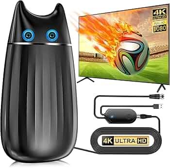 2800+ Miles Strongest TV Antenna, 2025 Upgraded Digital Antenna for Smart TV Indoor, 360° Reception Local Channels HDTV Antennas with Amplifier, Supports 4K 8K 1080P for All TVs - 38FT Coax Cable