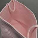 Cotton Rope Laundry Basket Hamper for Girls Kids Baby Nursery Hamper Bin Woven Blanket Basket for Living Room cute baby laundry basket Storage Basket for Nursery Toy Storage Bin&Box(Pink) (60L)