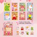 24 Sheets Valentine's Day Make a Face Stickers, Sweet Love Party Games Decal Mix and Match Sticker, Make Your Own Valentine Stickers DIY Crafts for Valentine's Day Party Supplies Rewards