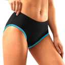 Bikewa Women's 4D Padded Bike Underwear Cycling Bicycle Shorts Biking Riding Briefs Biker Cycle Undershorts for Women (Large, Black/Sky Blue)