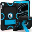 Case for iPad 6th/5th Gen (9.7 Inch, 2018/2017 Model), iPad Air 2 / 1st, iPad Pro 9.7 - Heavy Duty Shockproof Rugged Protective Case - Black+Blue