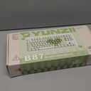 YUNZII B87 Wireless Mechanical Keyboard,QMK/VIA Programmable,TKL Layout 87 Keys,BT/2.4G/USB-C,Hot Swap Gasket Mount RGB Backlit Gaming with Wrist Rest for Win/Mac (Matcha Heart, Cocoa Cream V2)