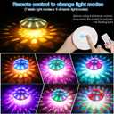 Floating Pool Lights(4 PACK), Pool Lights for Inground Pools with 6 Dynamic Lighting Effects, Rechargeable IP68 Waterproof RGB Upper and Lower Color Changing Pool Lights that Float for Hot Tubs