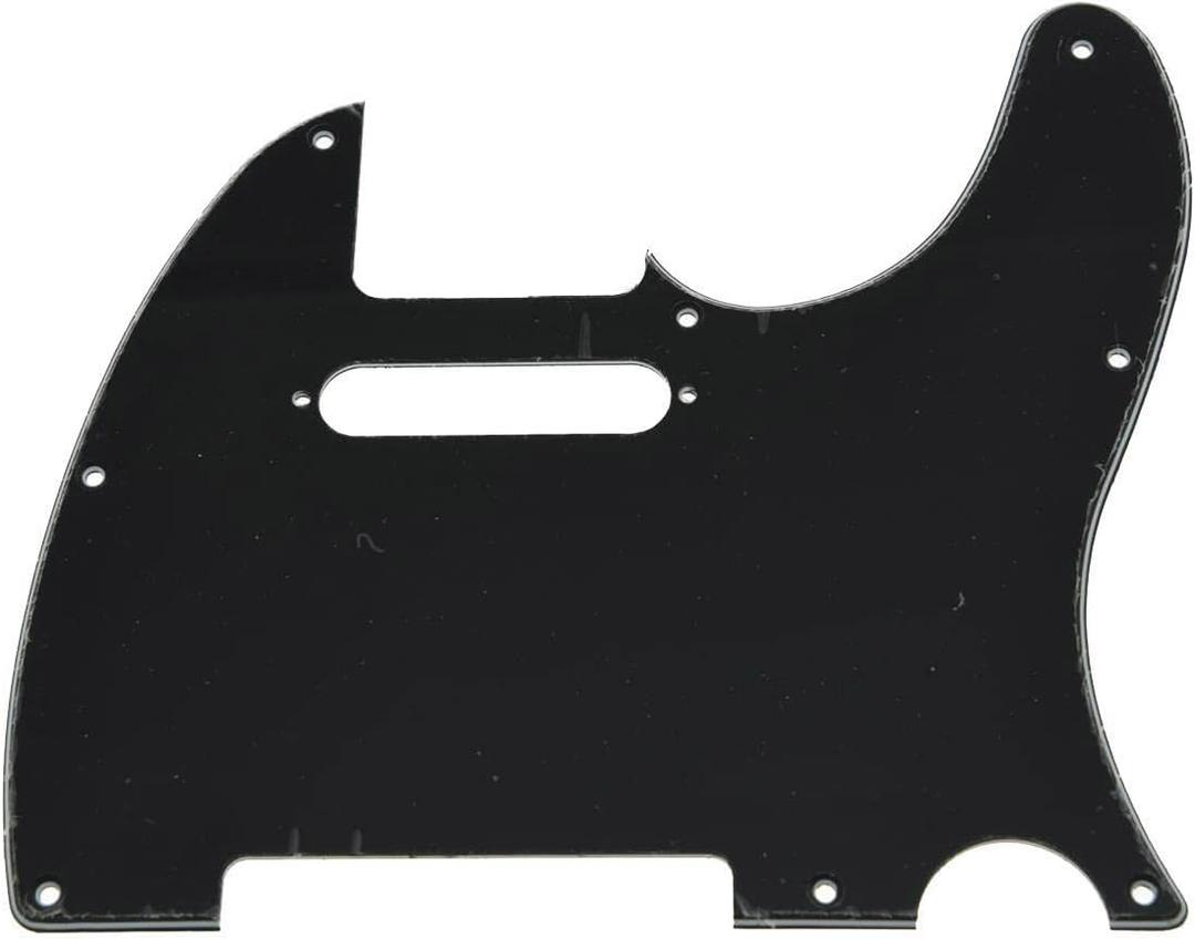 Dopro 8 Hole Tele Style Guitar Pickguard TL Pick Guard with Pickup Mounting Screw Holes for Tele/Telecaster Black 3 Ply