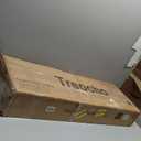 Treocho Farmhouse Console Table with Drawer and Storage Shelves, Foyer Sofa Table Narrow for Entryway, Living Room, Hallway, Antique White & Brown (40.1"W*11.82"D*30.92" H)