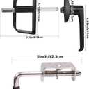 Hurrikom Shed Door Latch Kit with 5 Keys -L-Handle Lock Kit and 2 Packs Spring Loaded Latch Hardware for Sheds, Gates, Barn Doors, Wooden Window, Chicken Coops