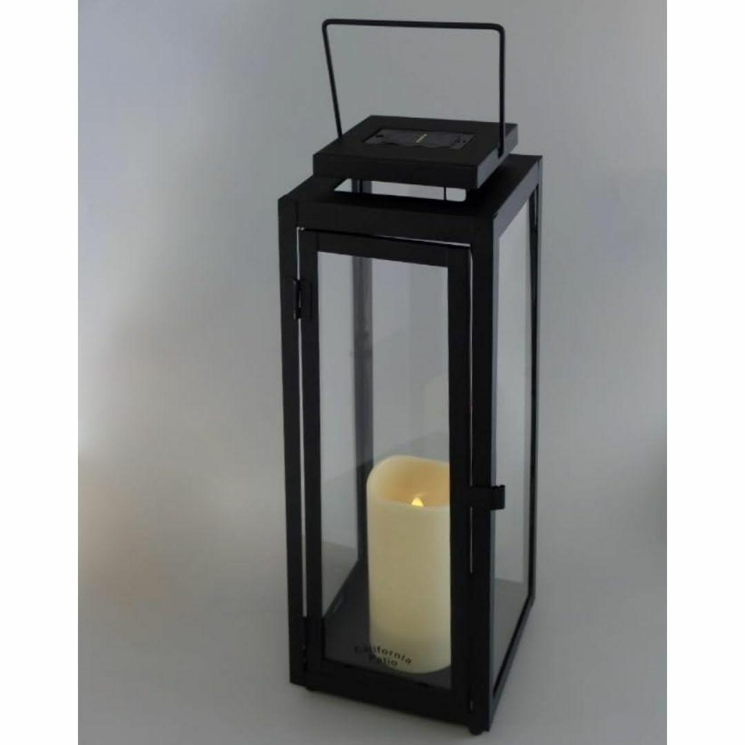 Black Metal and Glass Lantern.