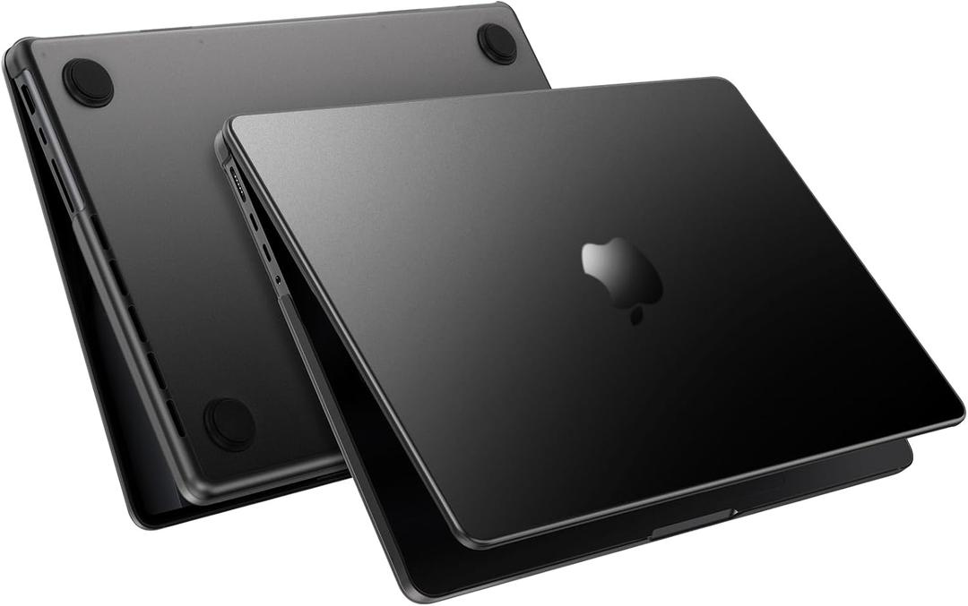 EooCoo Case Compatible with MacBook Pro 14 inch 2025 2024-2021 M4 M3 M2 M1 Pro/Max Chip, [Ultra Thin Armor] [100% Match Space Black] [Anti-Fingerprint] Hard Shell&Keyboard Skin, Space Black
