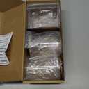 Tbestmax Qtips Holder Bathroom Container, 10 OZ Cotton Ball/Swabs Dispenser, Apothecary Jar Organizer for Storage Brown Wood Lids