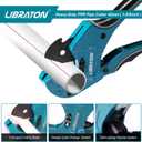 Libraton PVC Cutter 1-5/8", PVC Pipe Cutter, Ratcheting PVC Cutter with Replacement Blade, Plastic Pipe Cutter, ABS Cutter for PVC, PEX PPR Plastic Pipes, Hoses and Plumbing Pipes