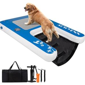 ACWYENN Large Inflatable Dog Pool Ramp for Large Dog, 75*37 inch