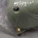 Bathroom Can with Lid 3.2 Gallon Narrow Can Small Plastic Bin 12 Liter with Press Type Lid for Bedroom Bathroom, Mint Green