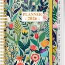 2026 Planner - Planner 2026 from January 2026 - December 2026, Weekly & Monthly Planner Spiral Bound with 12 Monthly Tabs, Inner Pocket, 6.4" x 8.5", Flower-E